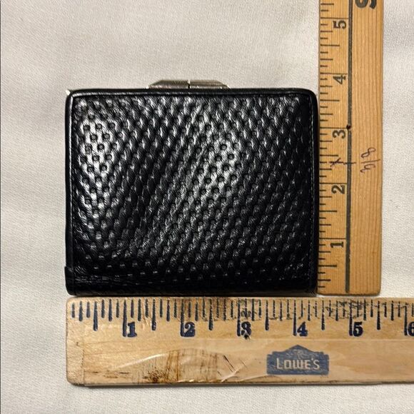 Lord & Taylor Genuine Leather Elegant Black Textured Wallet - Picture 3 of 6